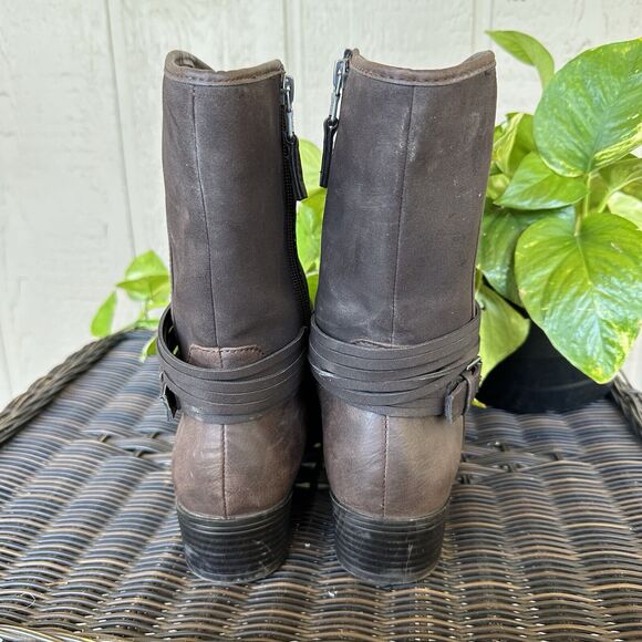 Chaps Ralph Lauren Gari Boots Womens Size 8.5 B Dark Brown Classic‎ Bootie - Picture 4 of 10